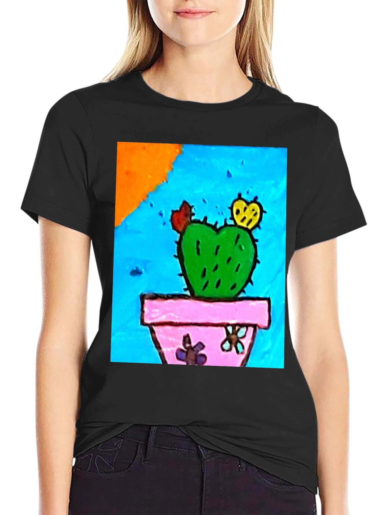Quirky Cactus Graphic T-Shirt