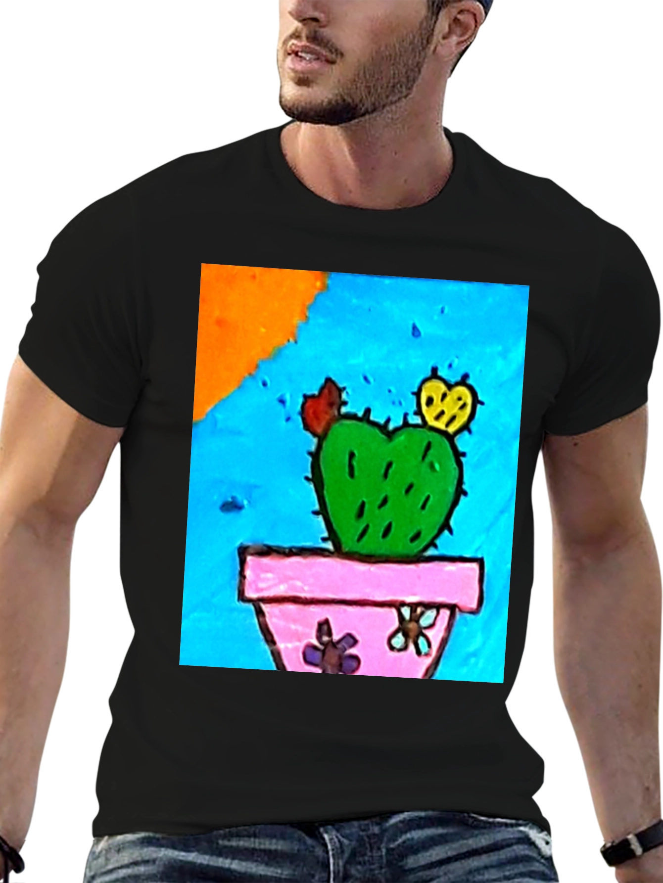 Quirky Cactus Graphic T-Shirt
