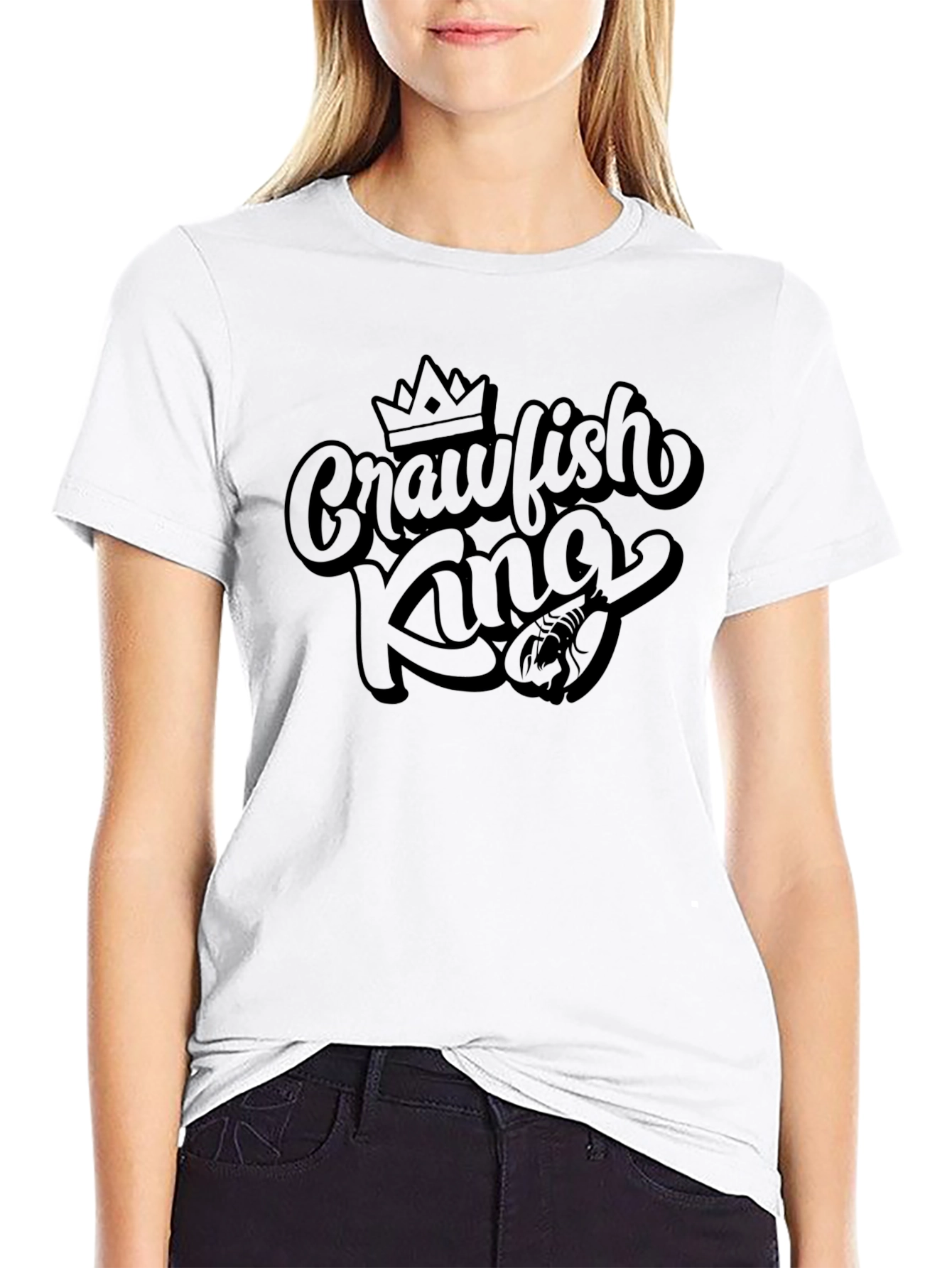 Crawfish King Graphic Tee - Black Cotton Blend