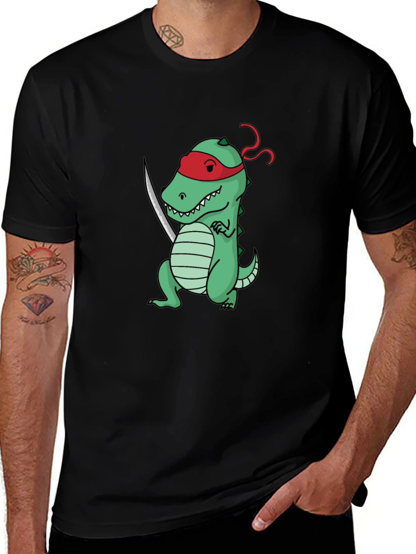 Ninja Dinosaur Graphic T-Shirt