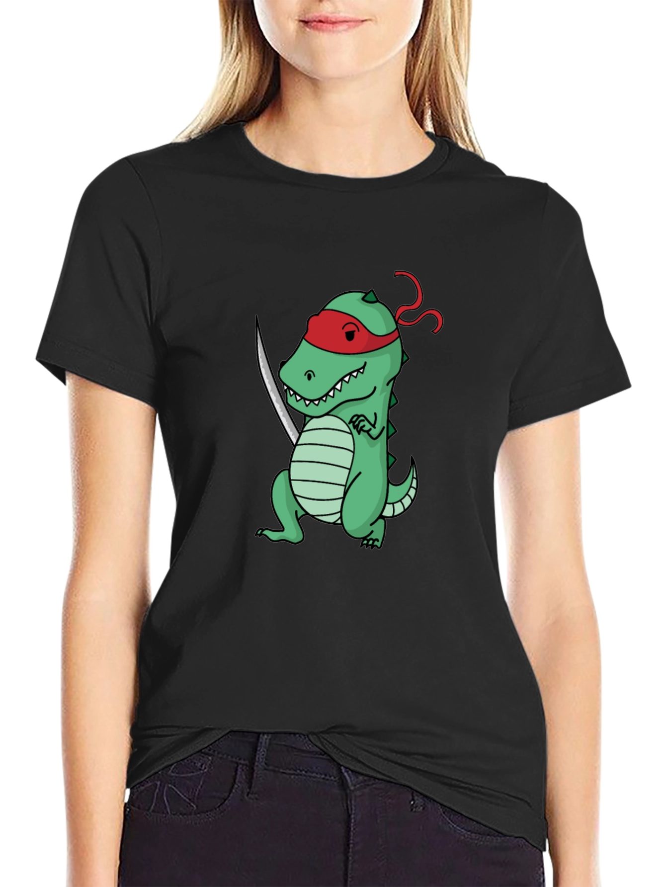 Ninja Dinosaur Graphic T-Shirt
