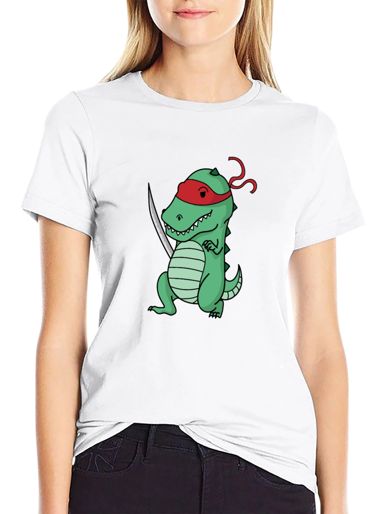 Ninja Dinosaur Graphic T-Shirt