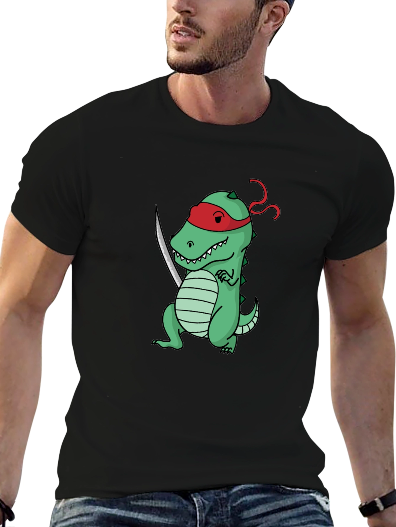 Ninja Dinosaur Graphic T-Shirt