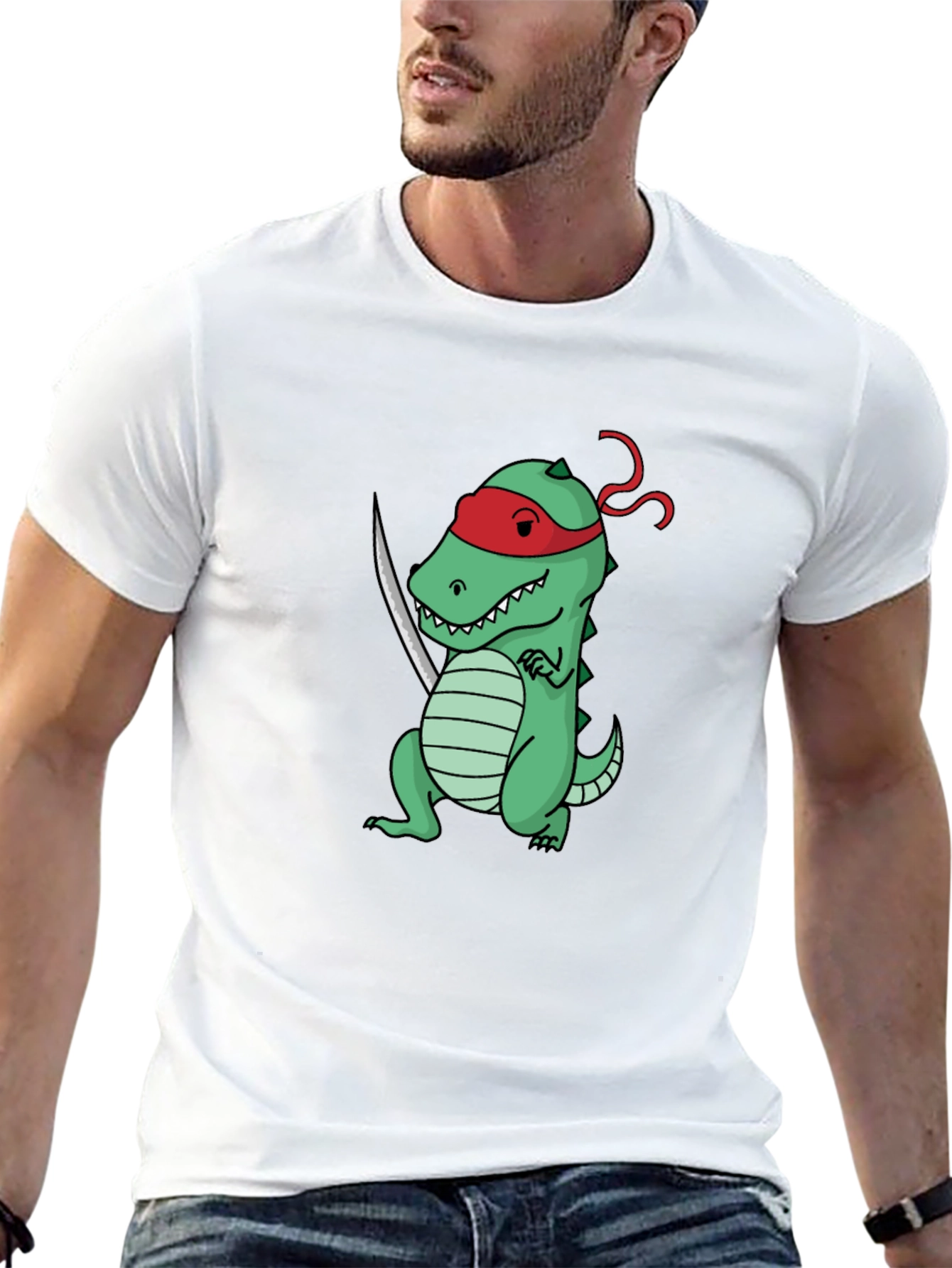 Ninja Dinosaur Graphic T-Shirt