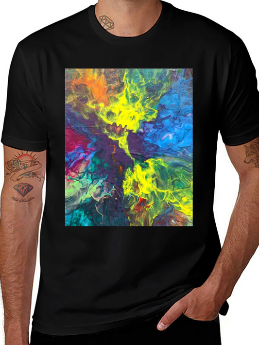 Abstract Art Graphic Tee - Vivid Colors