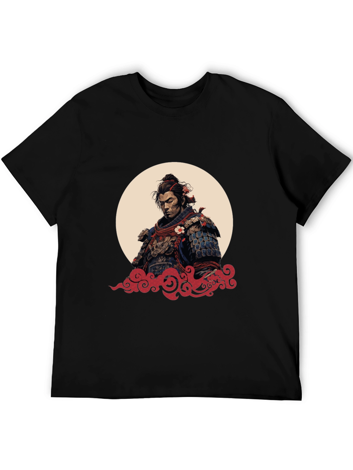 Samurai Warrior Graphic Tee - Black