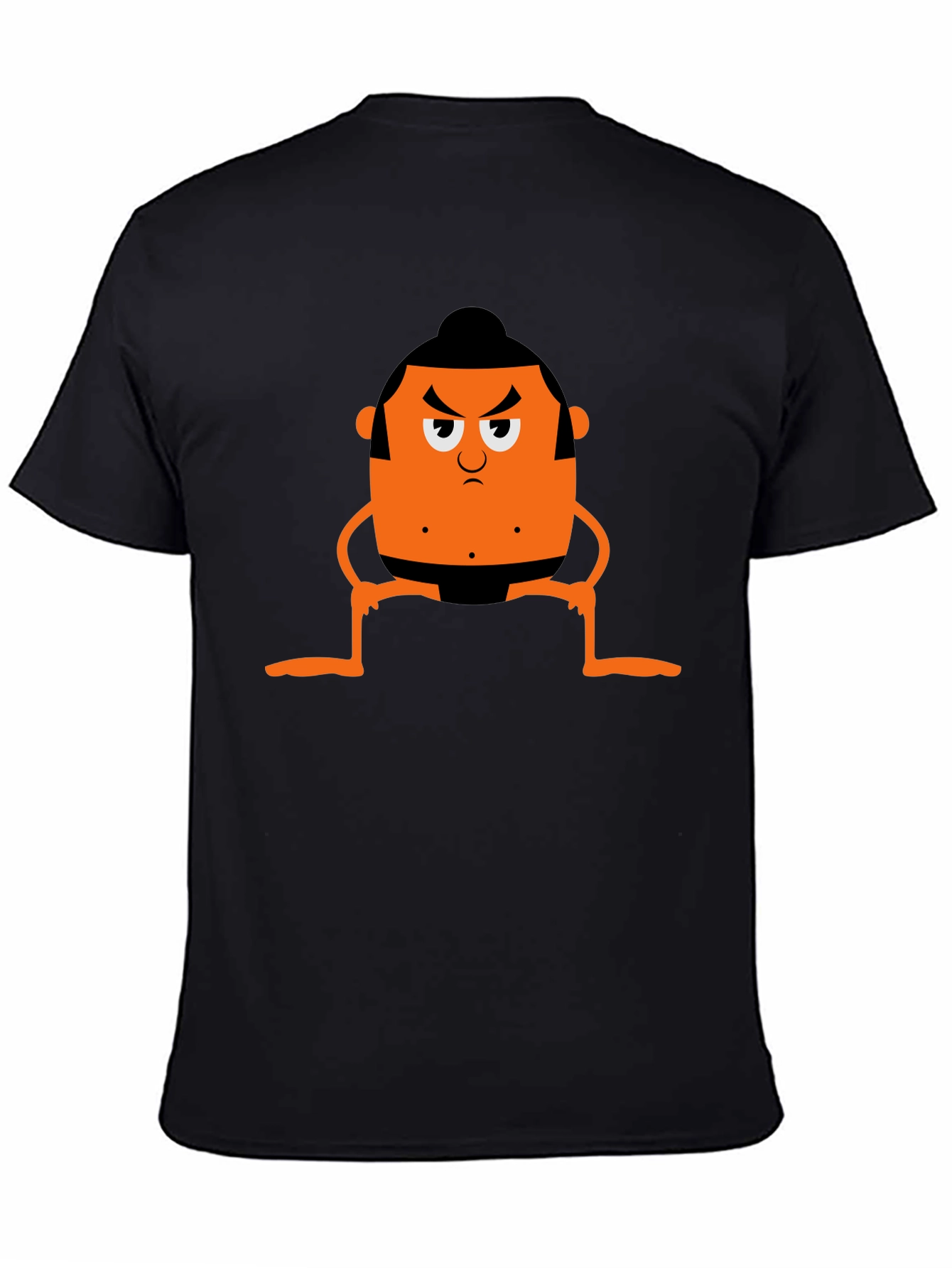 Sumo Cartoon Graphic Tee - Black