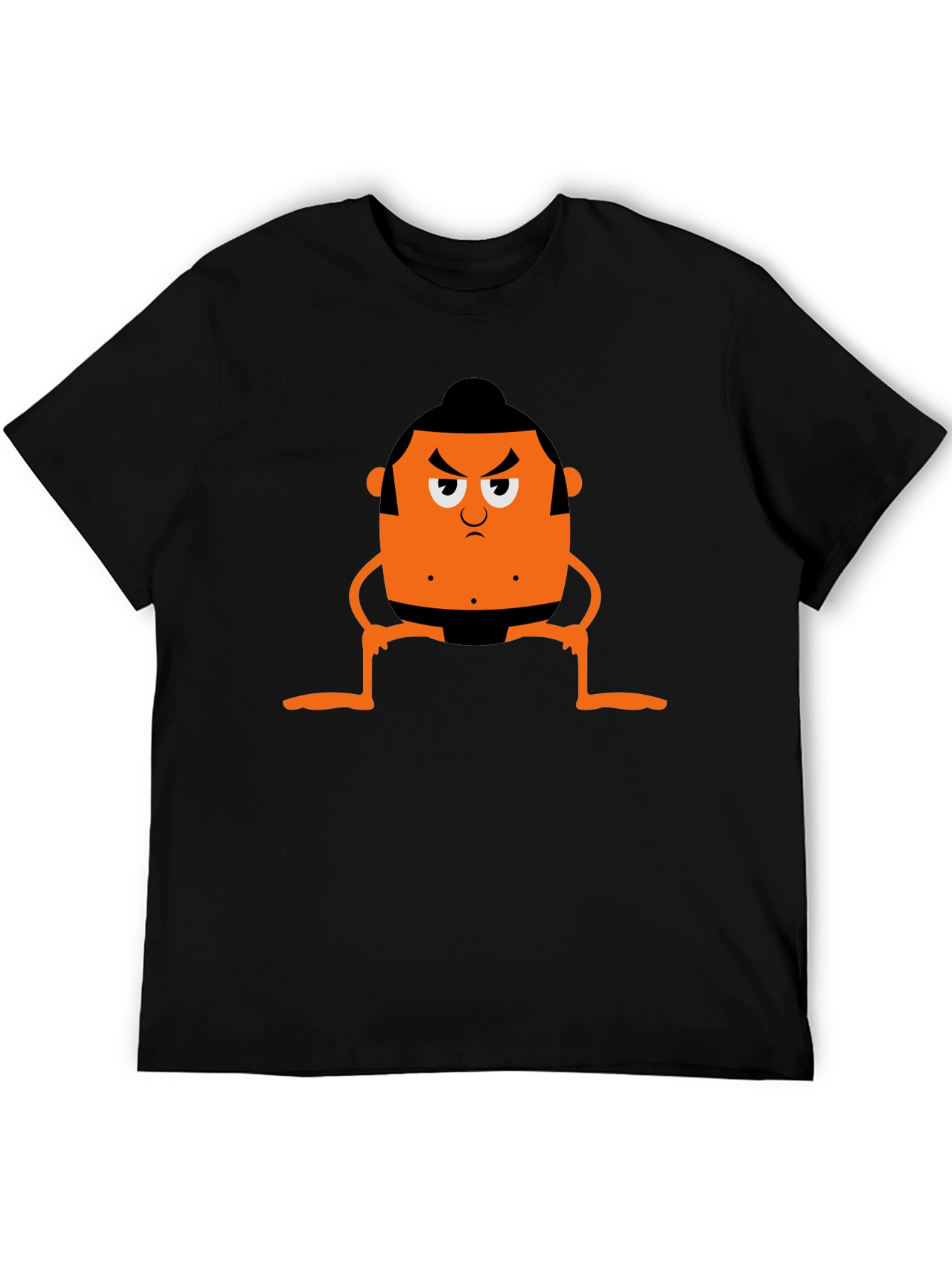 Sumo Cartoon Graphic Tee - Black