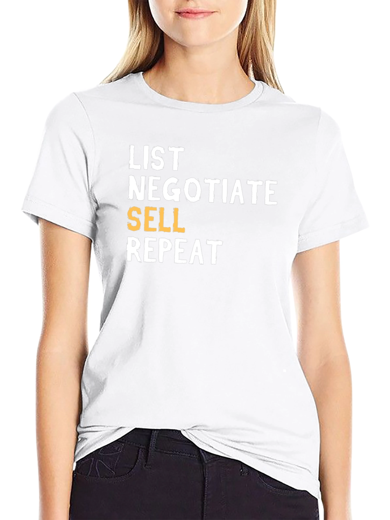 List Negotiate Sell Repeat T-Shirt