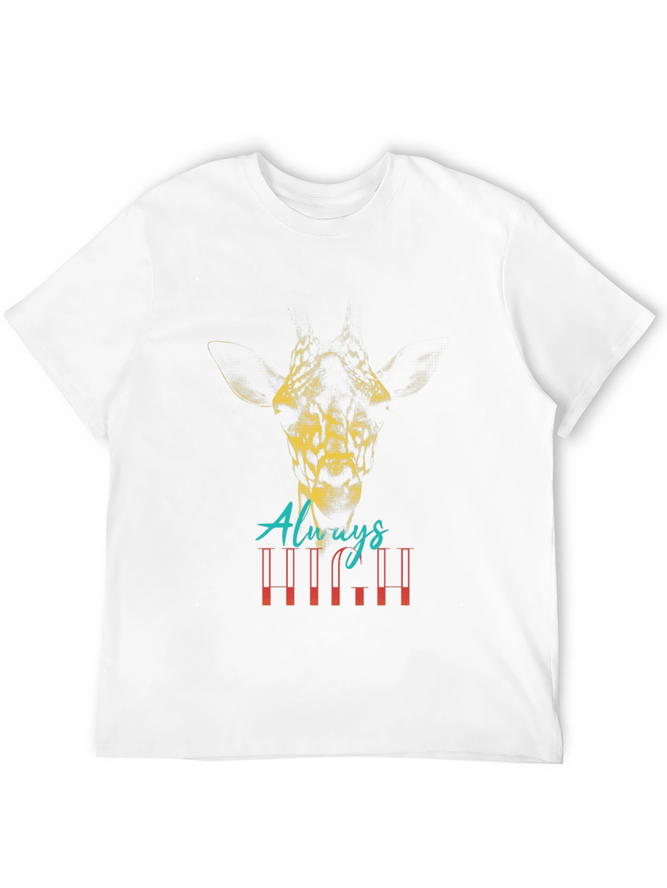 Always High Giraffe Graphic T-Shirt - Black