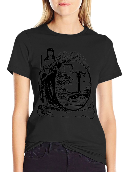 Justice Scales Graphic T-Shirt - Black