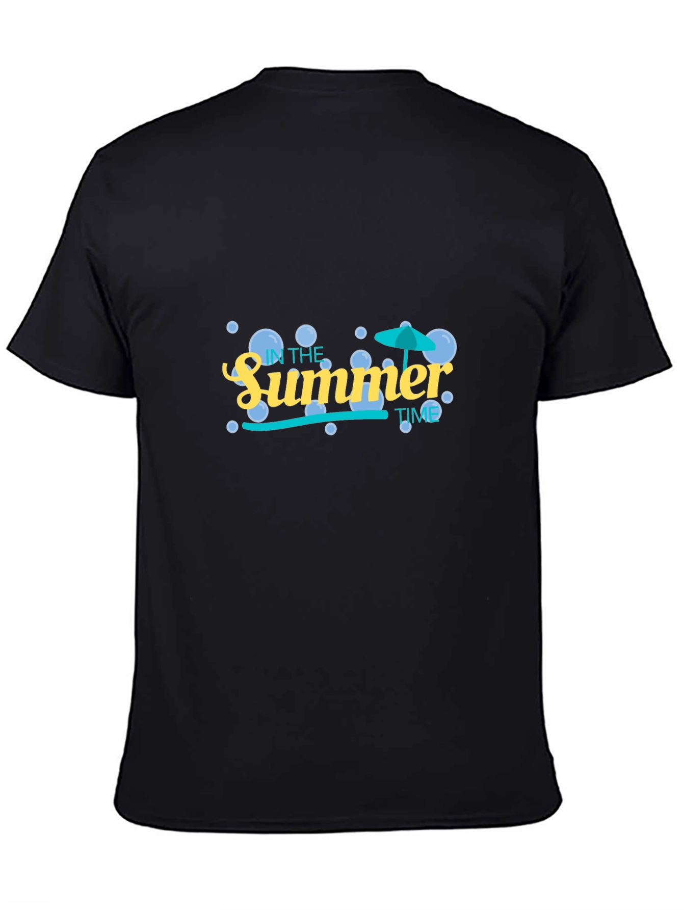 Summer Time Graphic Tee - Black Cotton Blend