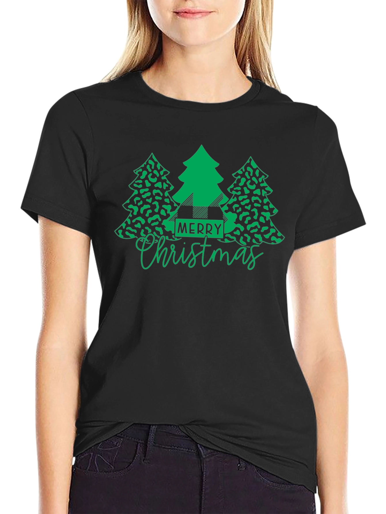 Merry Christmas Tree Graphic Tee