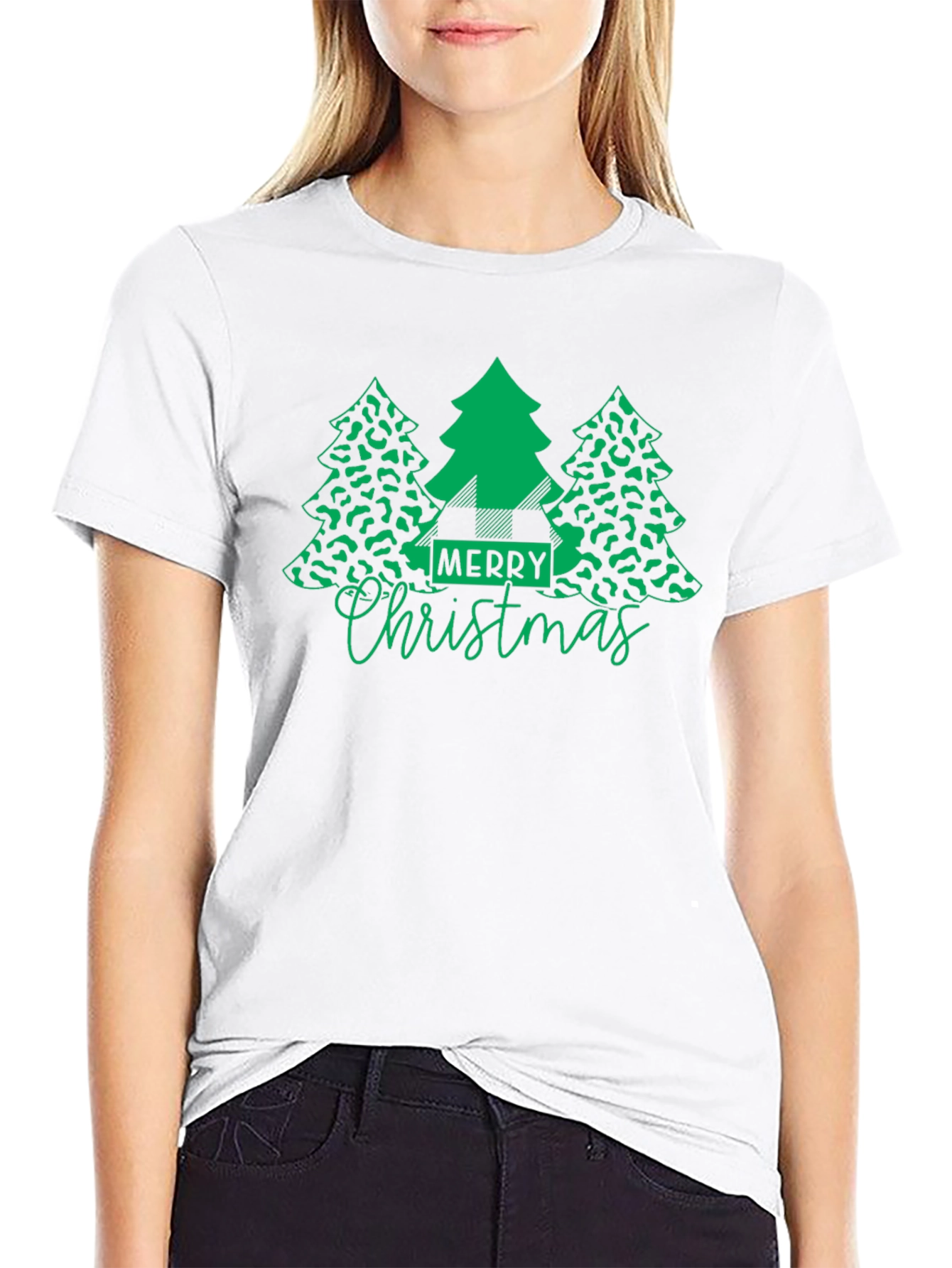 Merry Christmas Tree Graphic Tee