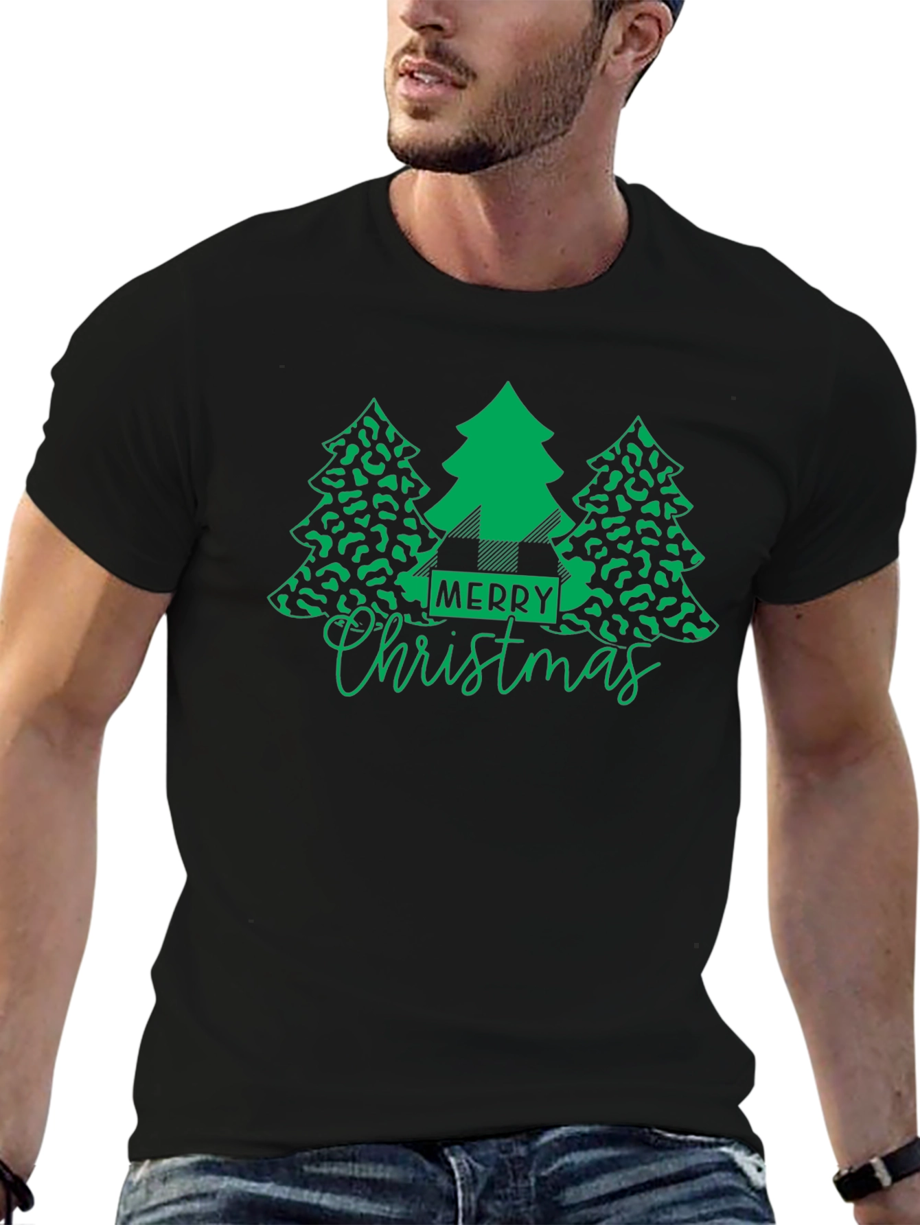 Merry Christmas Tree Graphic Tee