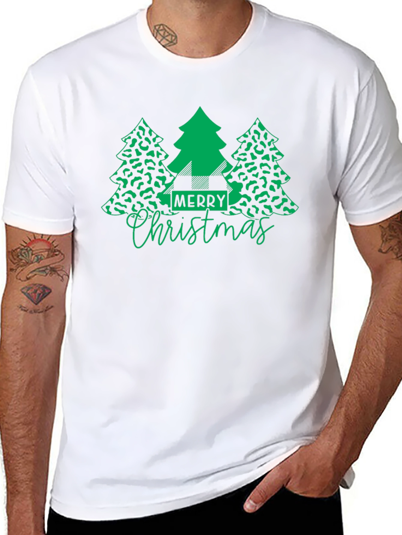 Merry Christmas Tree Graphic Tee
