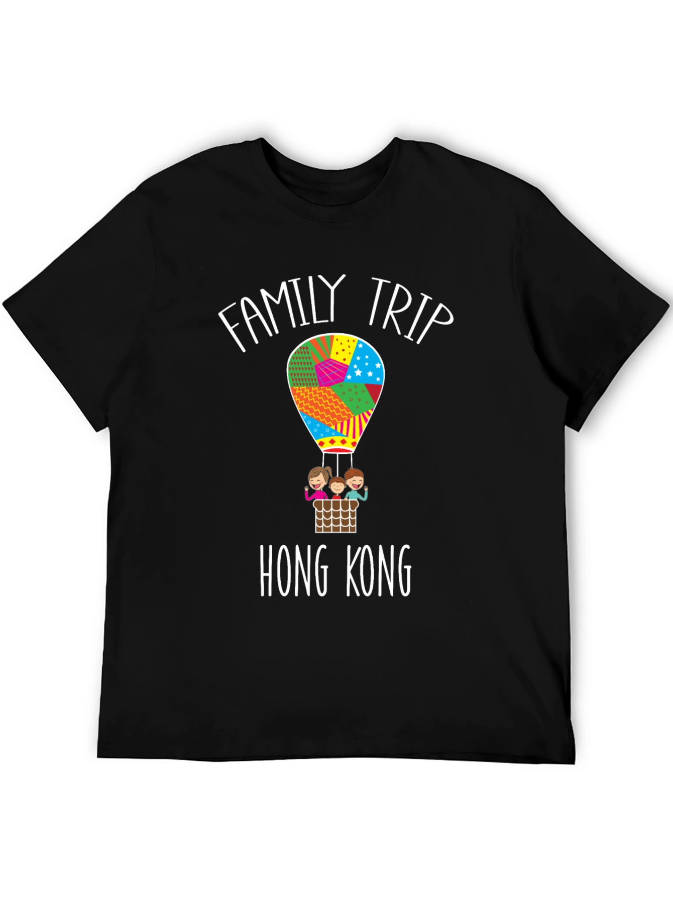 Family Trip Hong Kong Hot Air Balloon T-Shirt