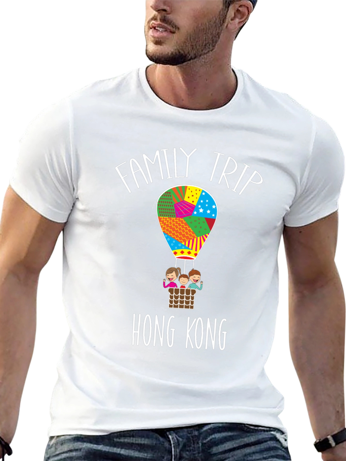 Family Trip Hong Kong Hot Air Balloon T-Shirt