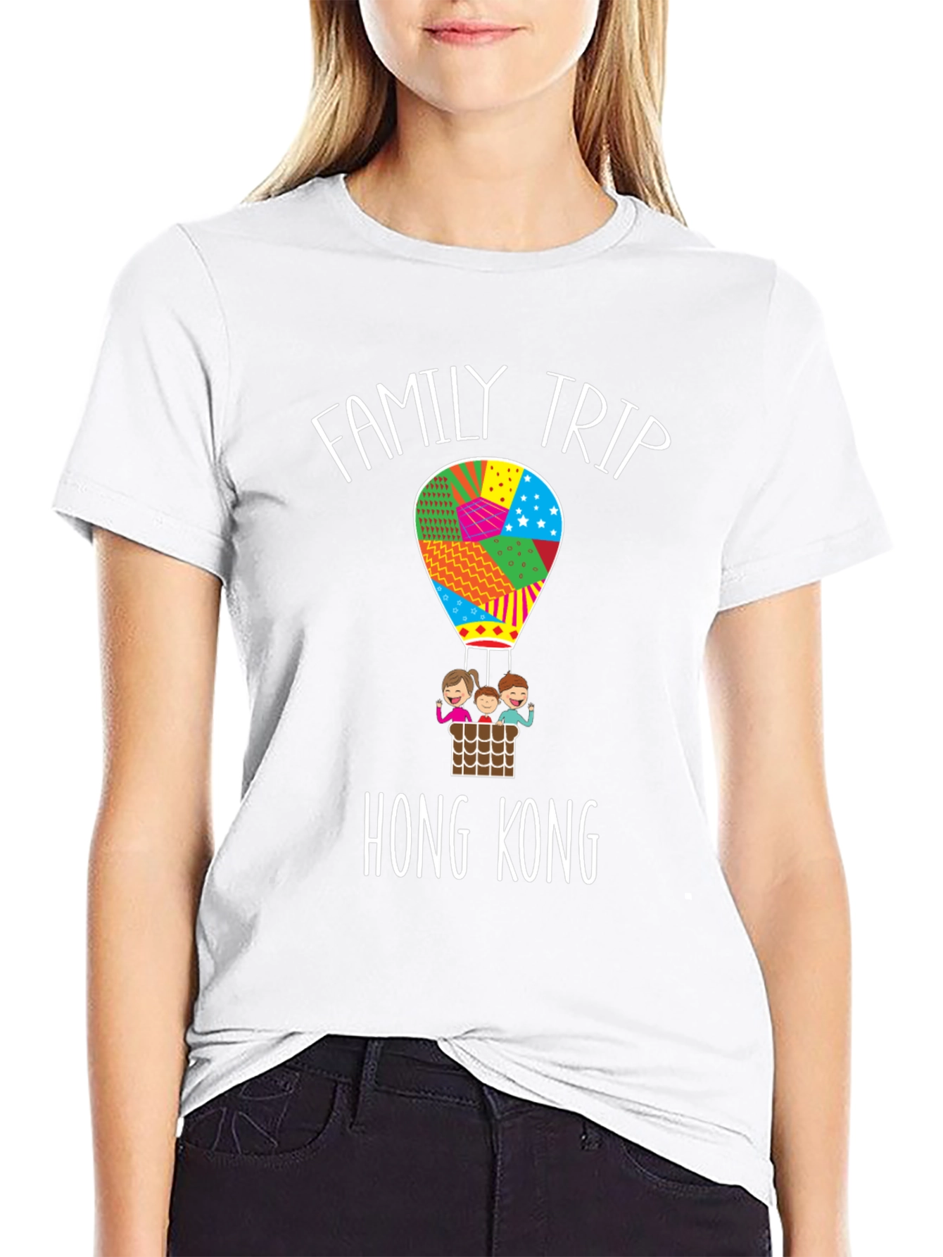 Family Trip Hong Kong Hot Air Balloon T-Shirt