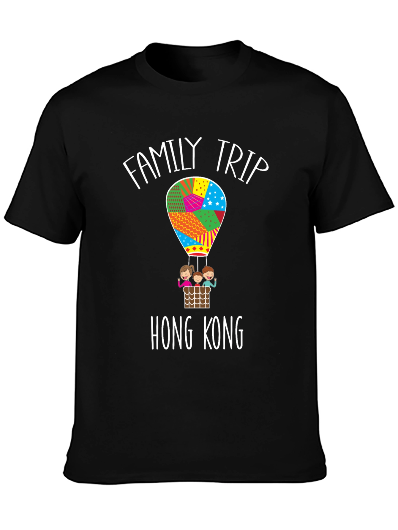 Family Trip Hong Kong Hot Air Balloon T-Shirt