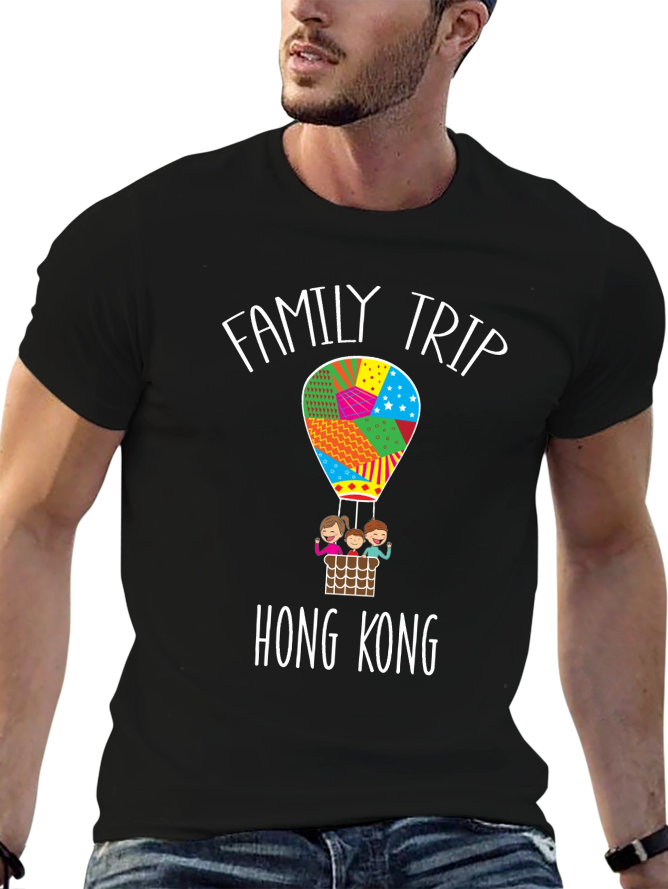Family Trip Hong Kong Hot Air Balloon T-Shirt