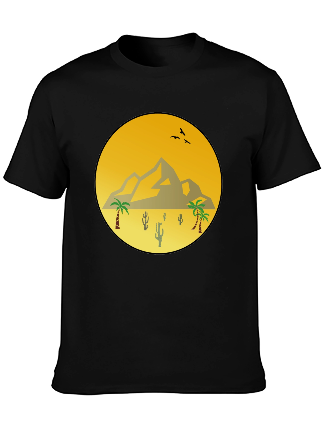 Desert Scene Black T-Shirt