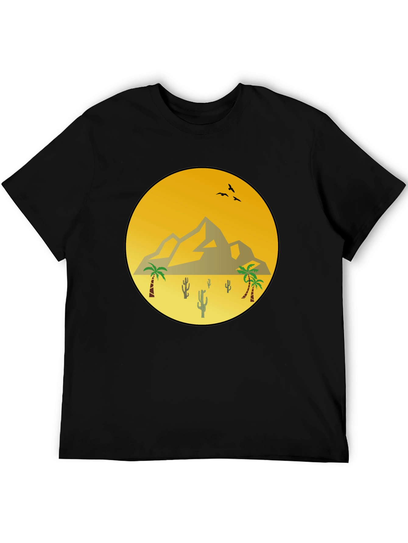 Desert Scene Black T-Shirt