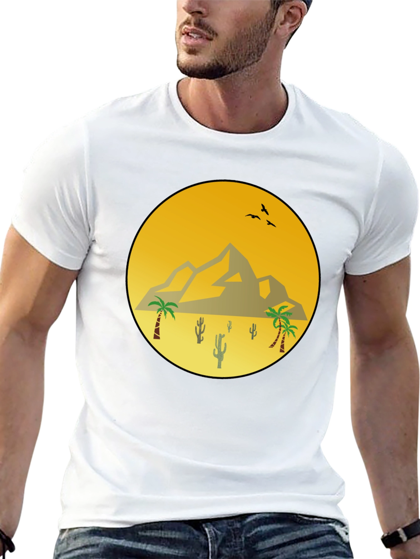 Desert Scene Black T-Shirt