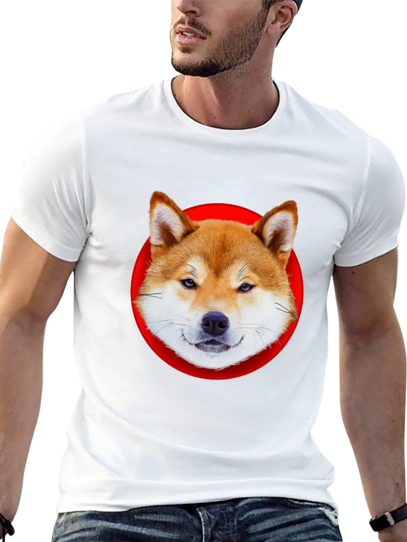 Shiba Inu Dog Graphic Tee - Classic Black