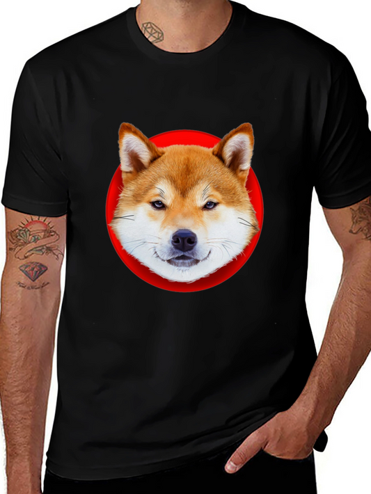 Shiba Inu Dog Graphic Tee - Classic Black