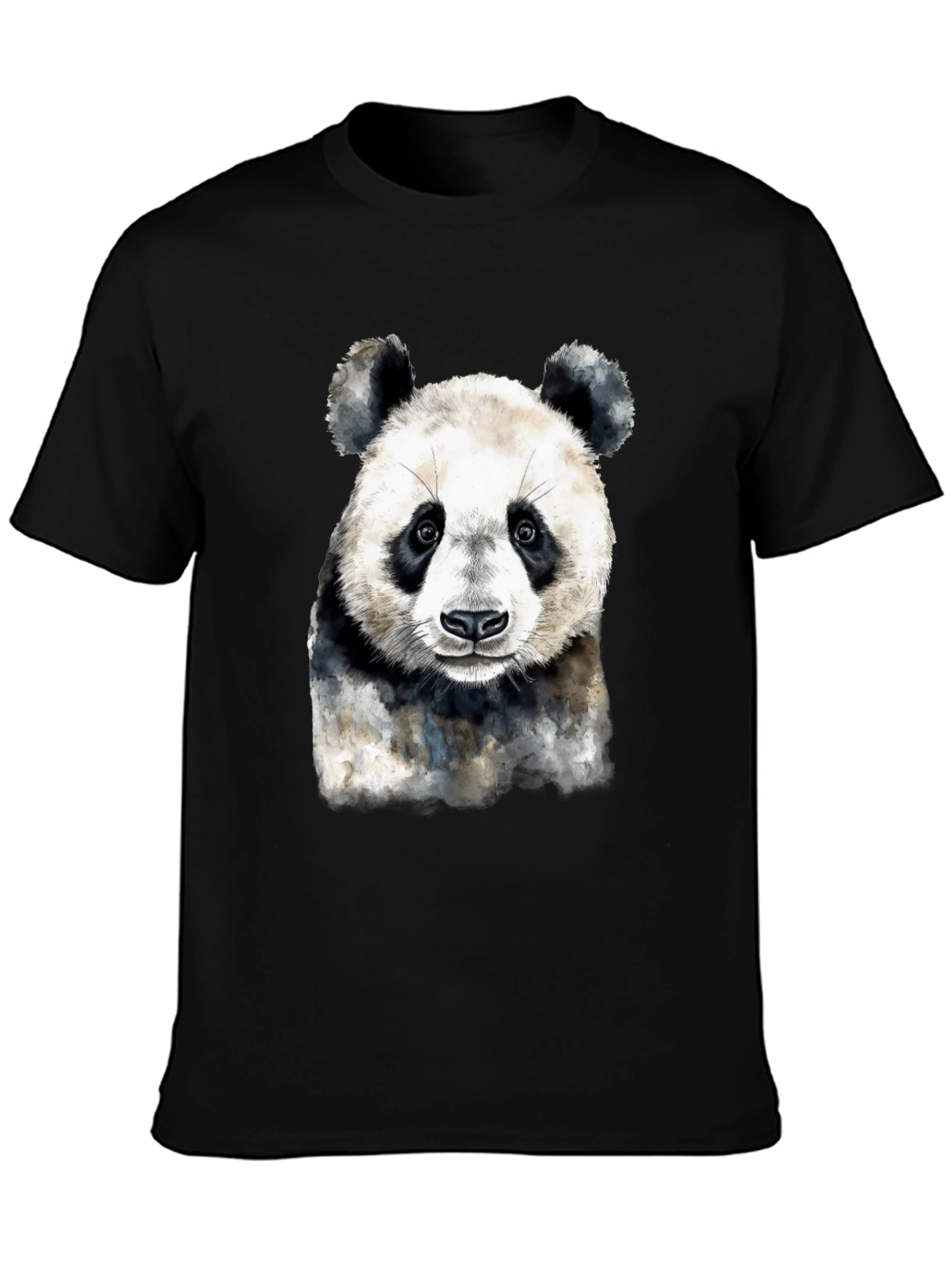 Panda Graphic Tee - Soft Black Cotton T-Shirt