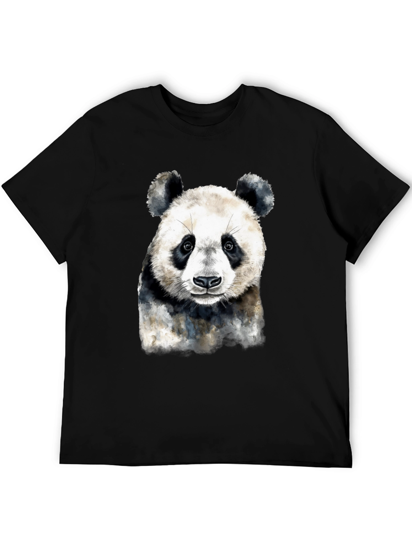 Panda Graphic Tee - Soft Black Cotton T-Shirt