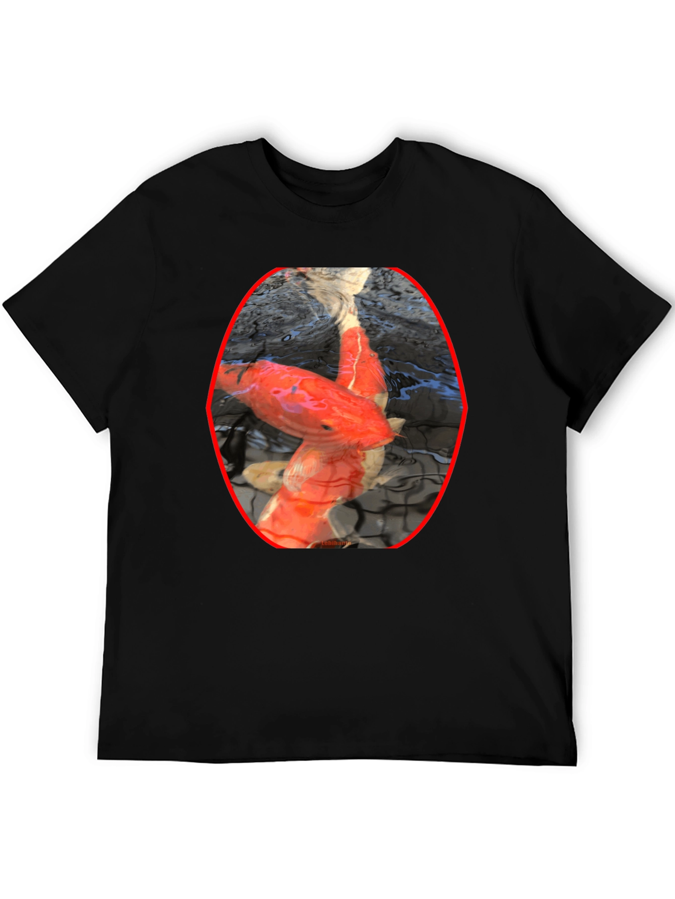 Koi Fish Graphic Black T-Shirt