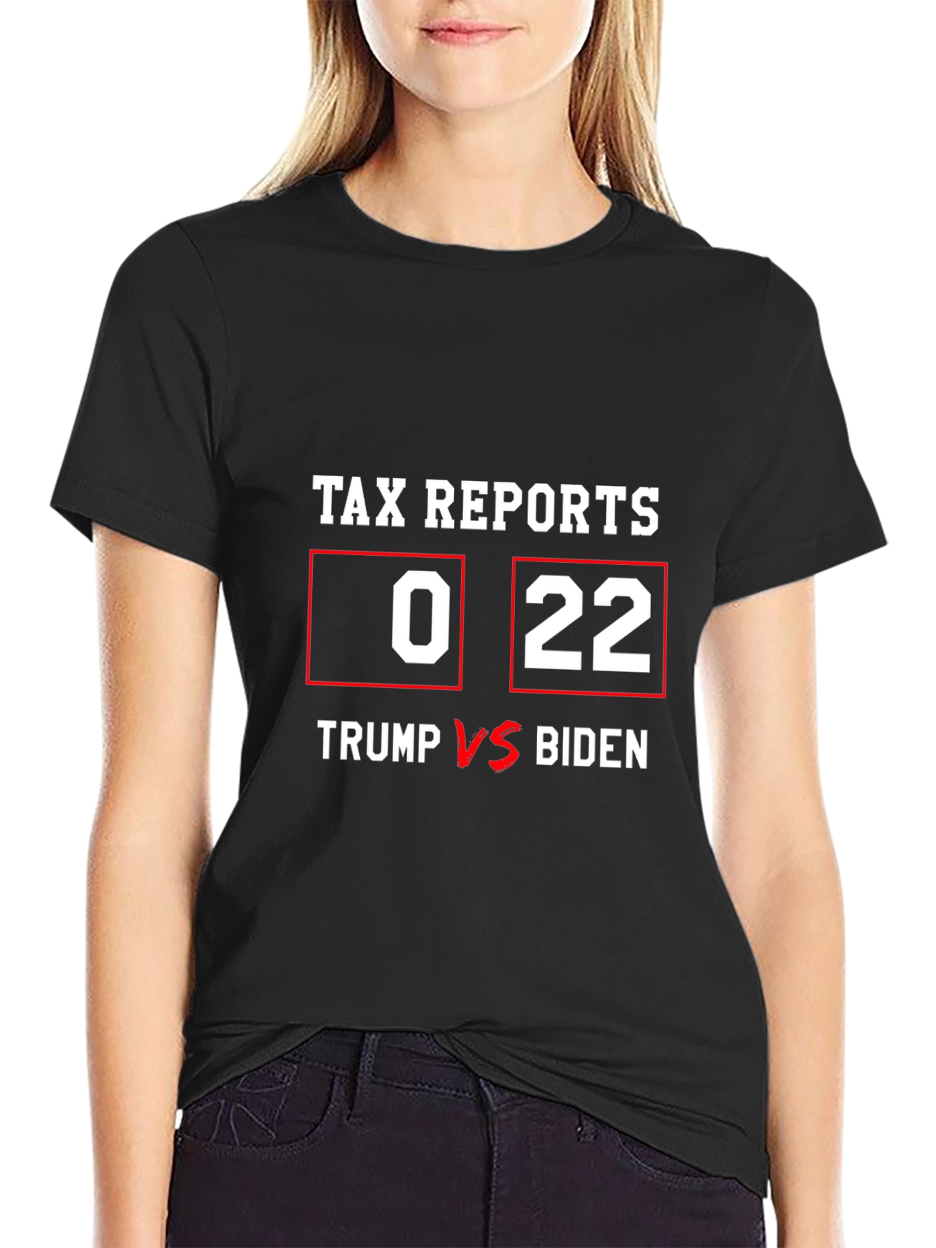 Tax Report Trump vs Biden Graphic T-Shirt