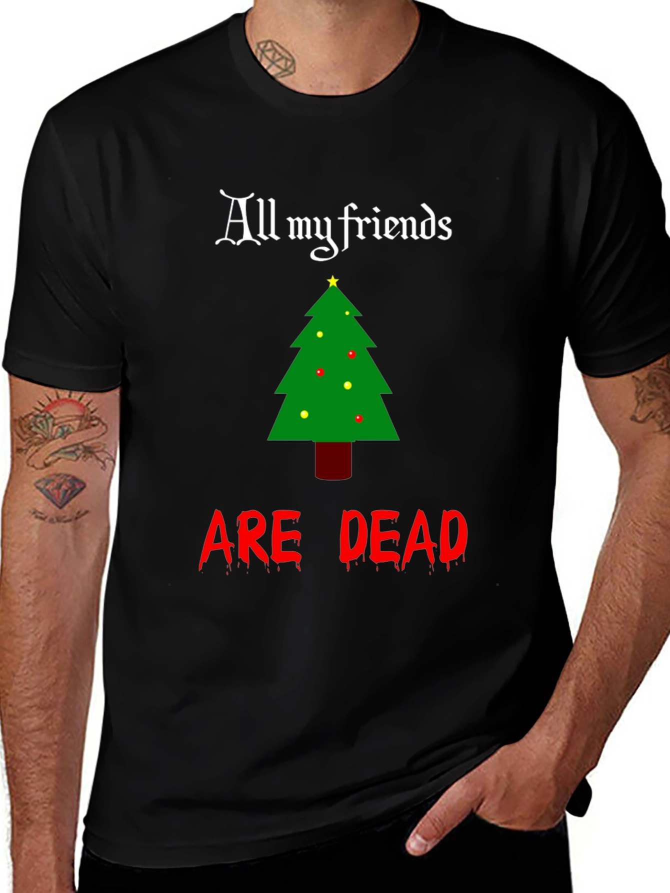 All My Friends Are Dead Christmas T-Shirt