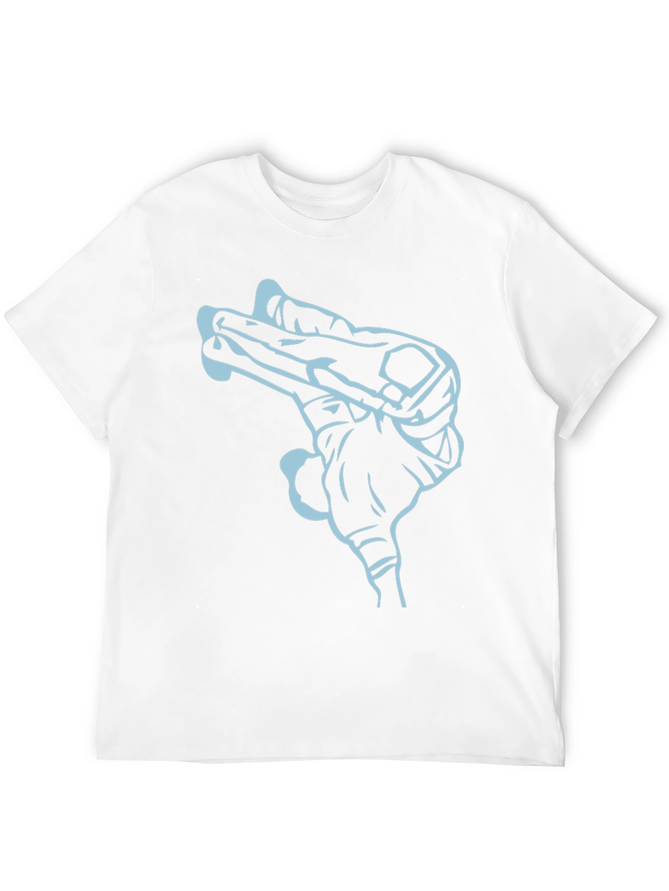 Graphic Tee: Handgun Outline T-Shirt