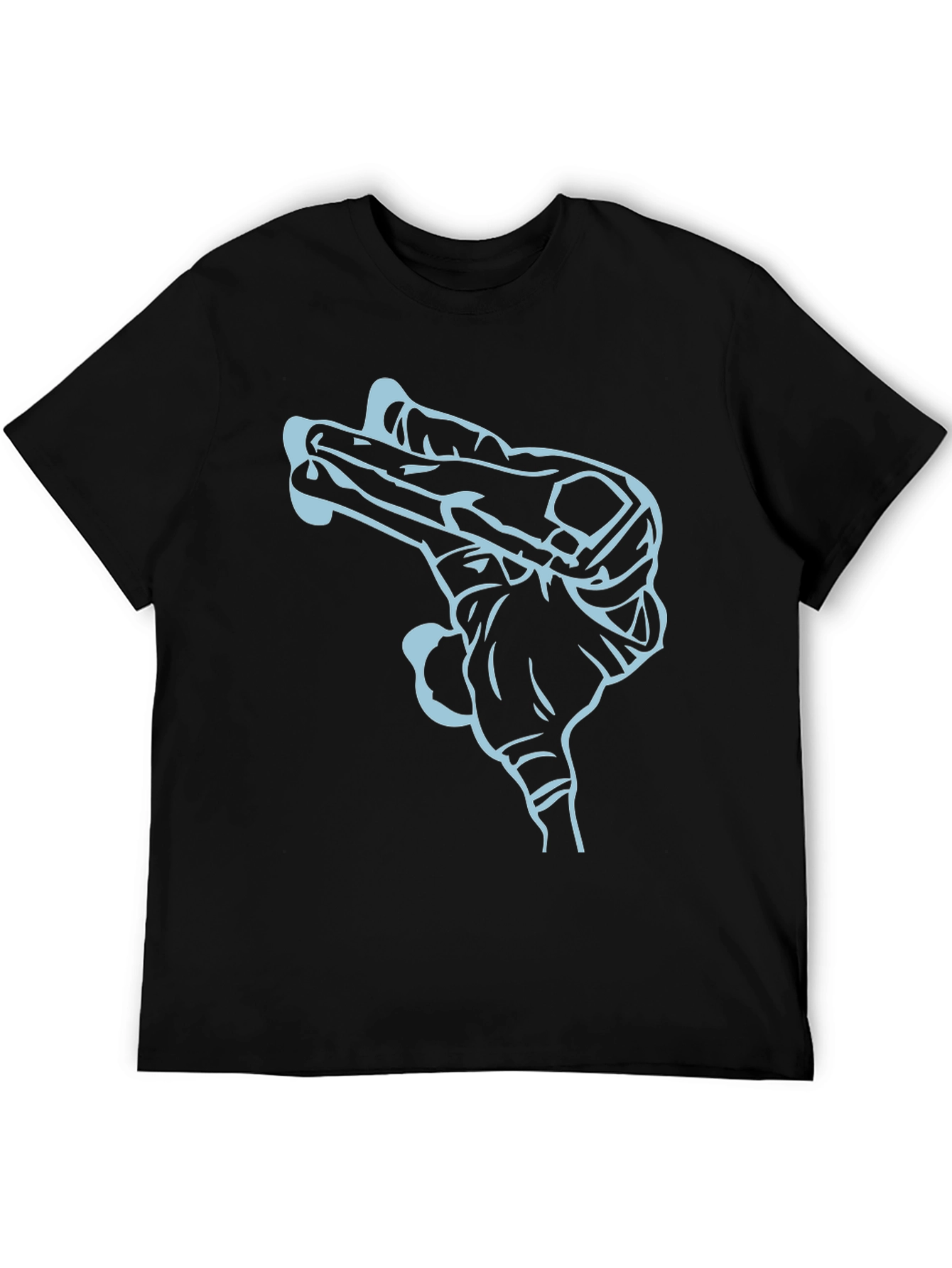 Graphic Tee: Handgun Outline T-Shirt