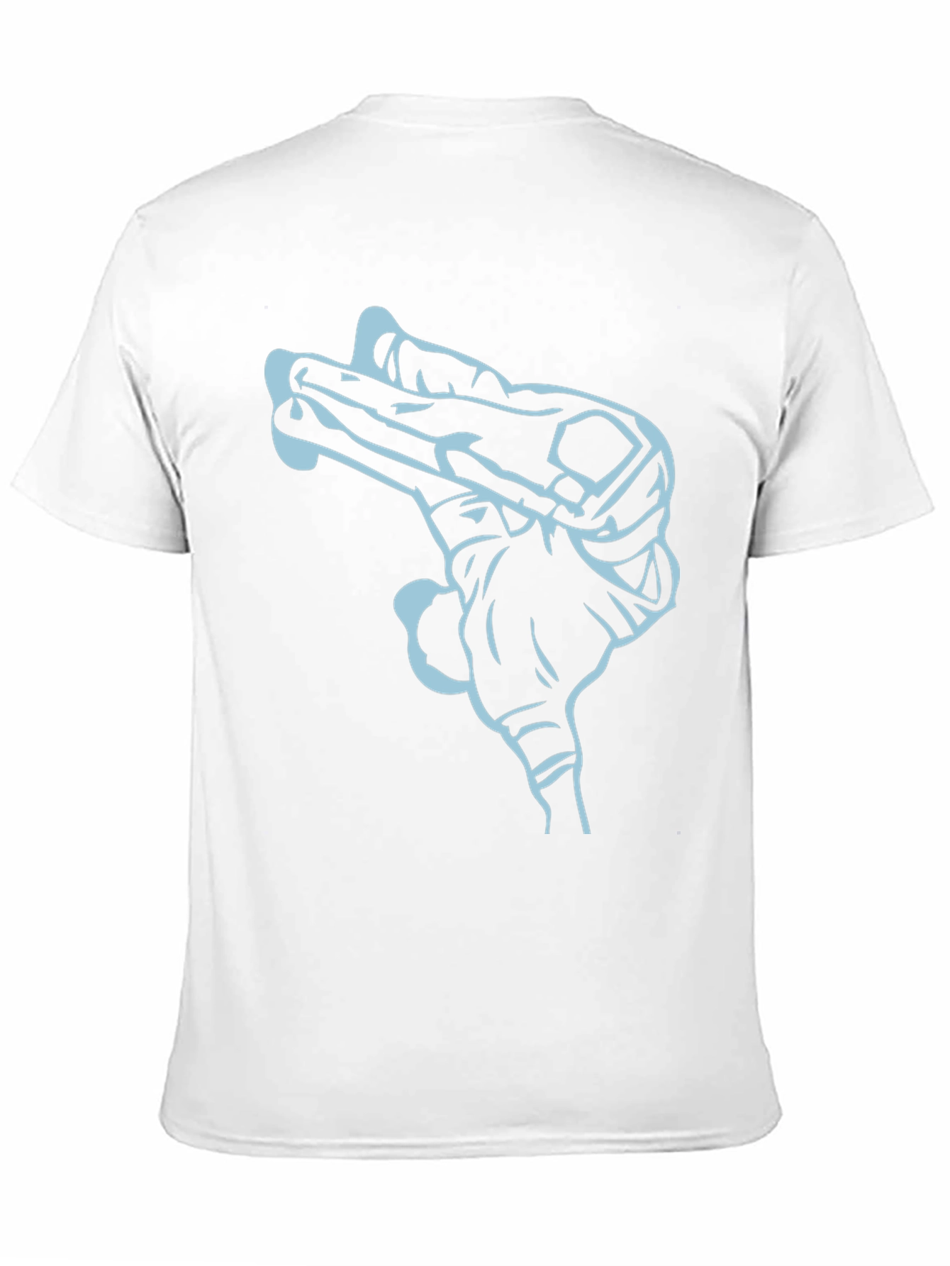 Graphic Tee: Handgun Outline T-Shirt