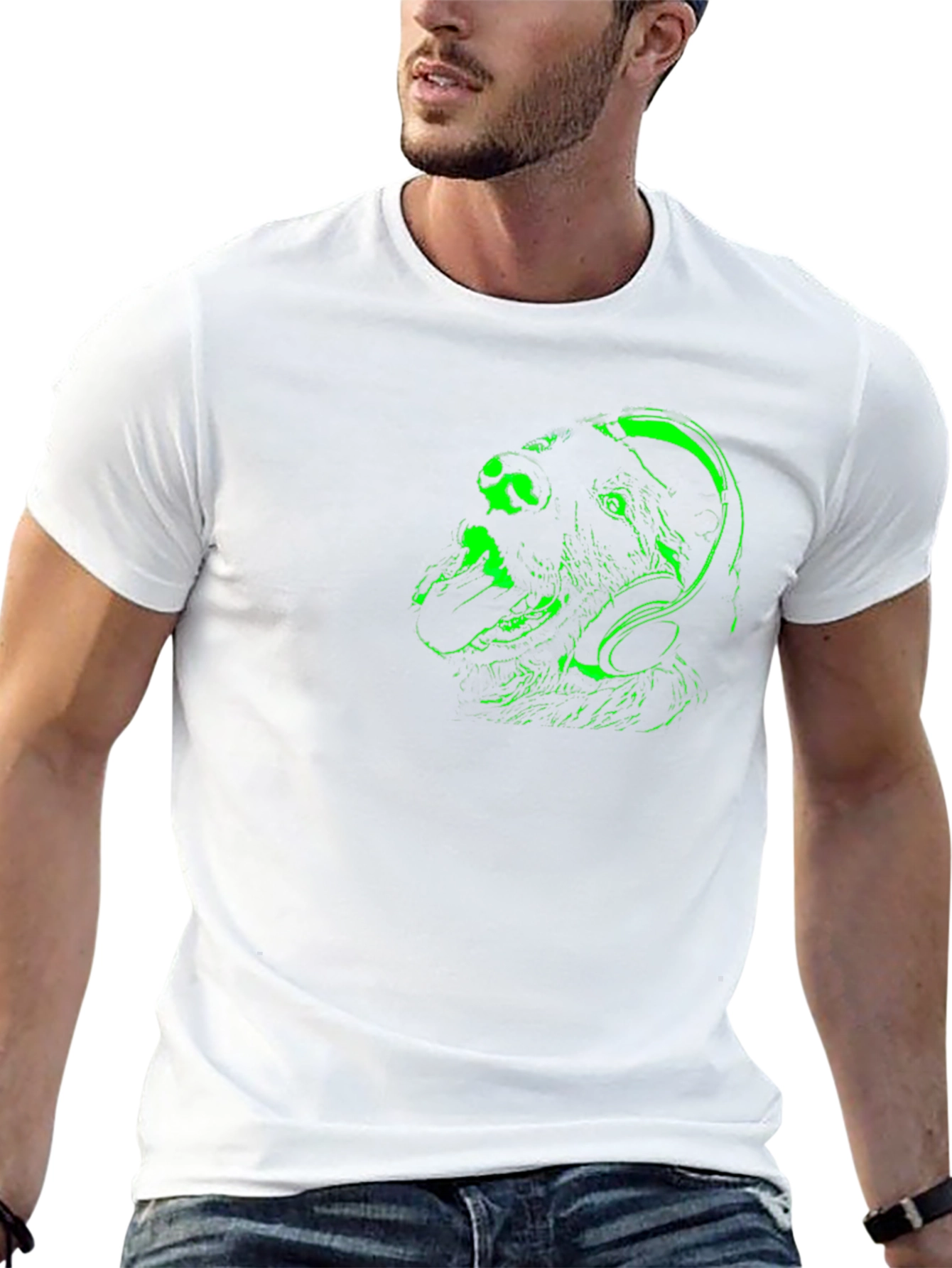 Dog DJ Graphic Tee - Black T-Shirt