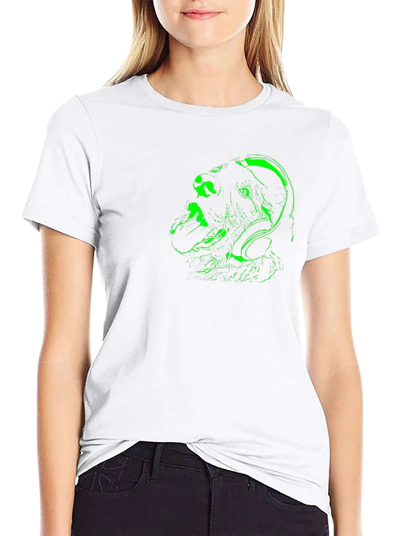 Dog DJ Graphic Tee - Black T-Shirt