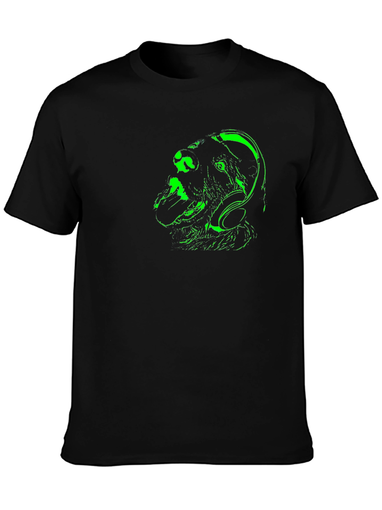 Dog DJ Graphic Tee - Black T-Shirt
