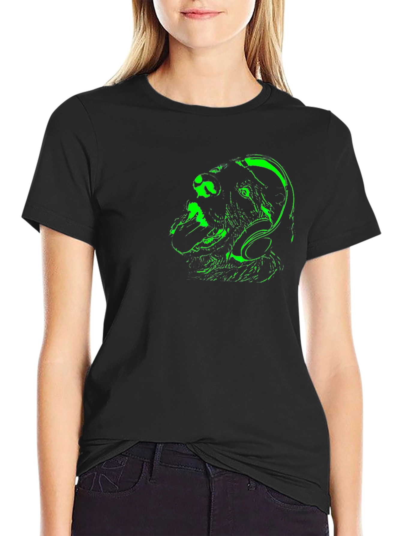 Dog DJ Graphic Tee - Black T-Shirt