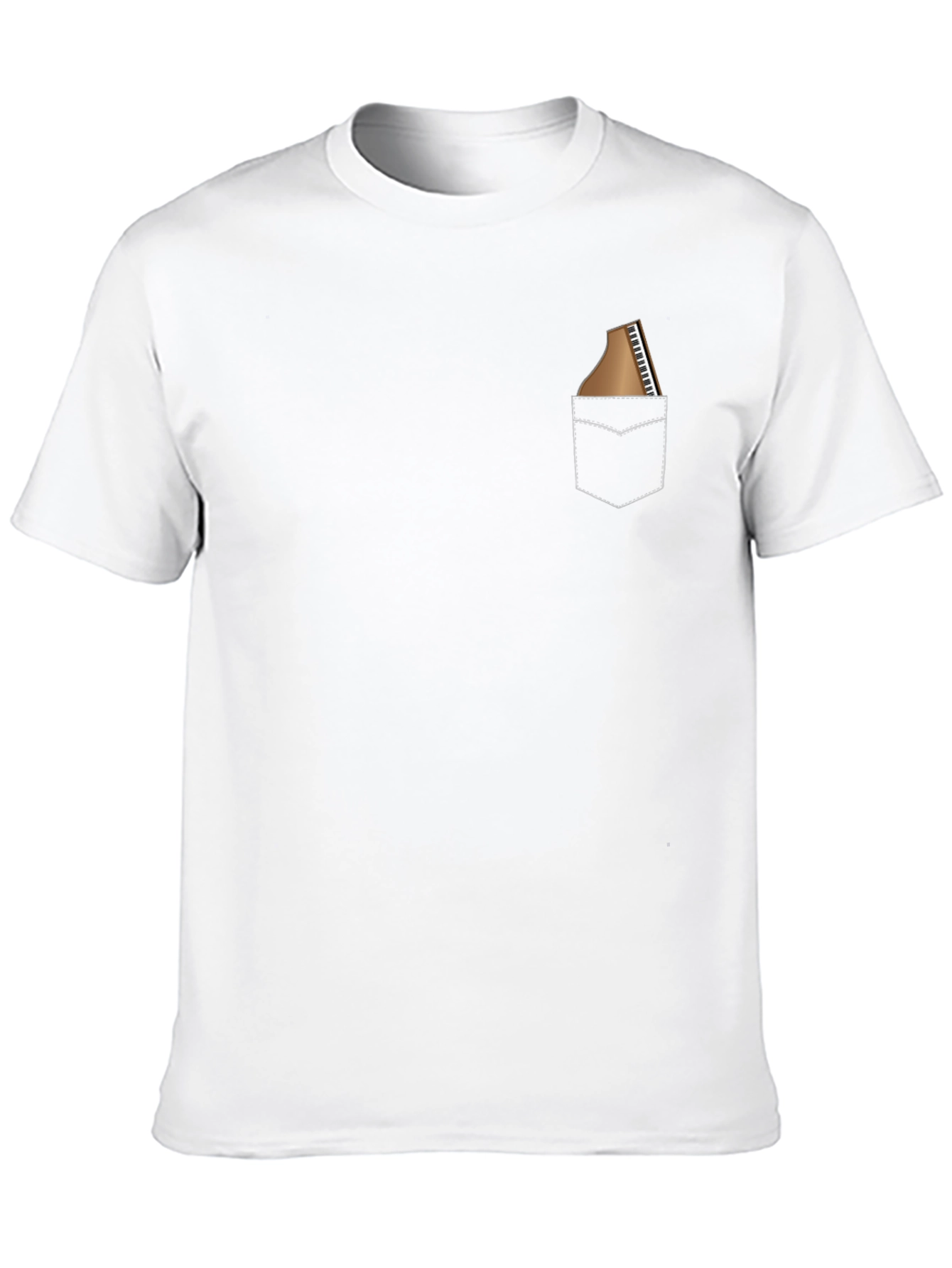 Piano Pocket Tee - Stylish Music Lovers T-Shirt