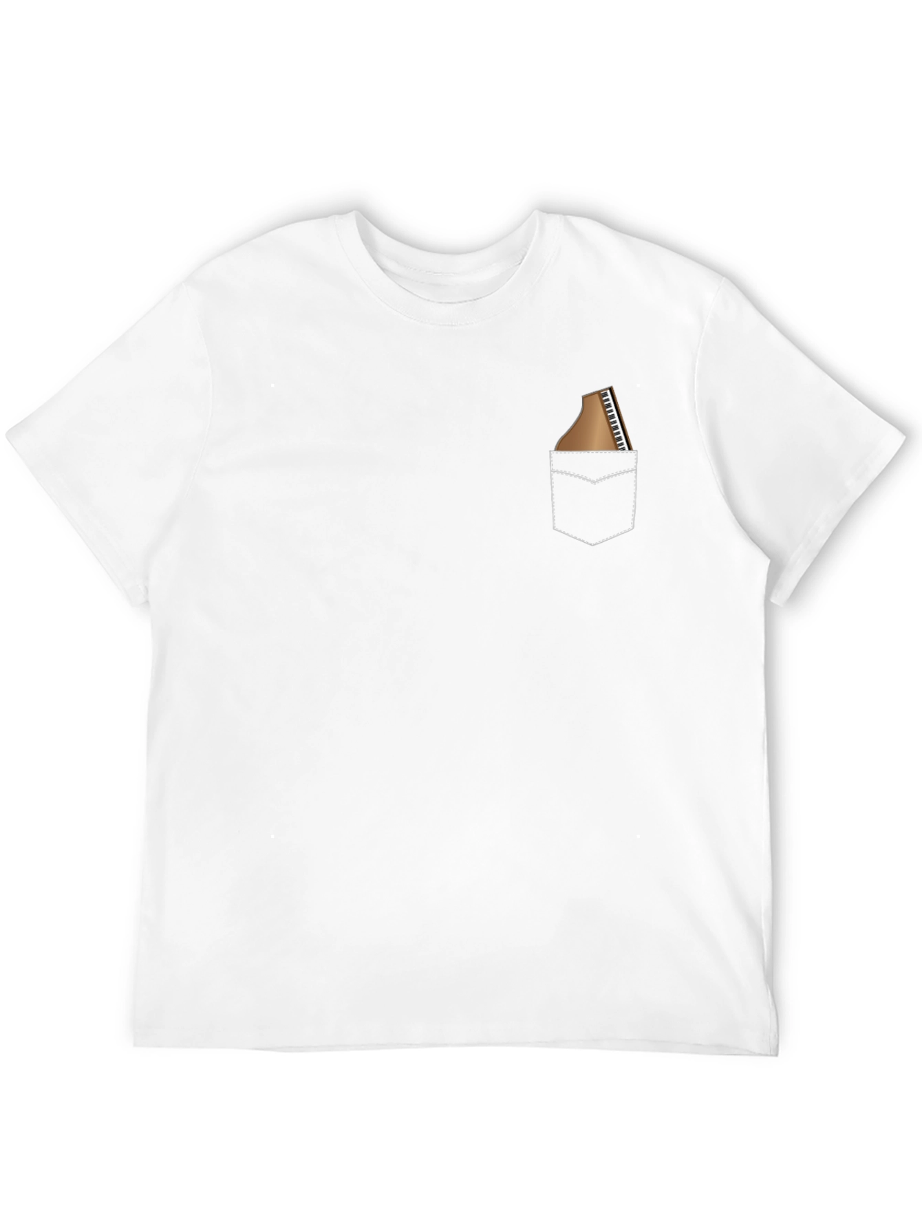 Piano Pocket Tee - Stylish Music Lovers T-Shirt