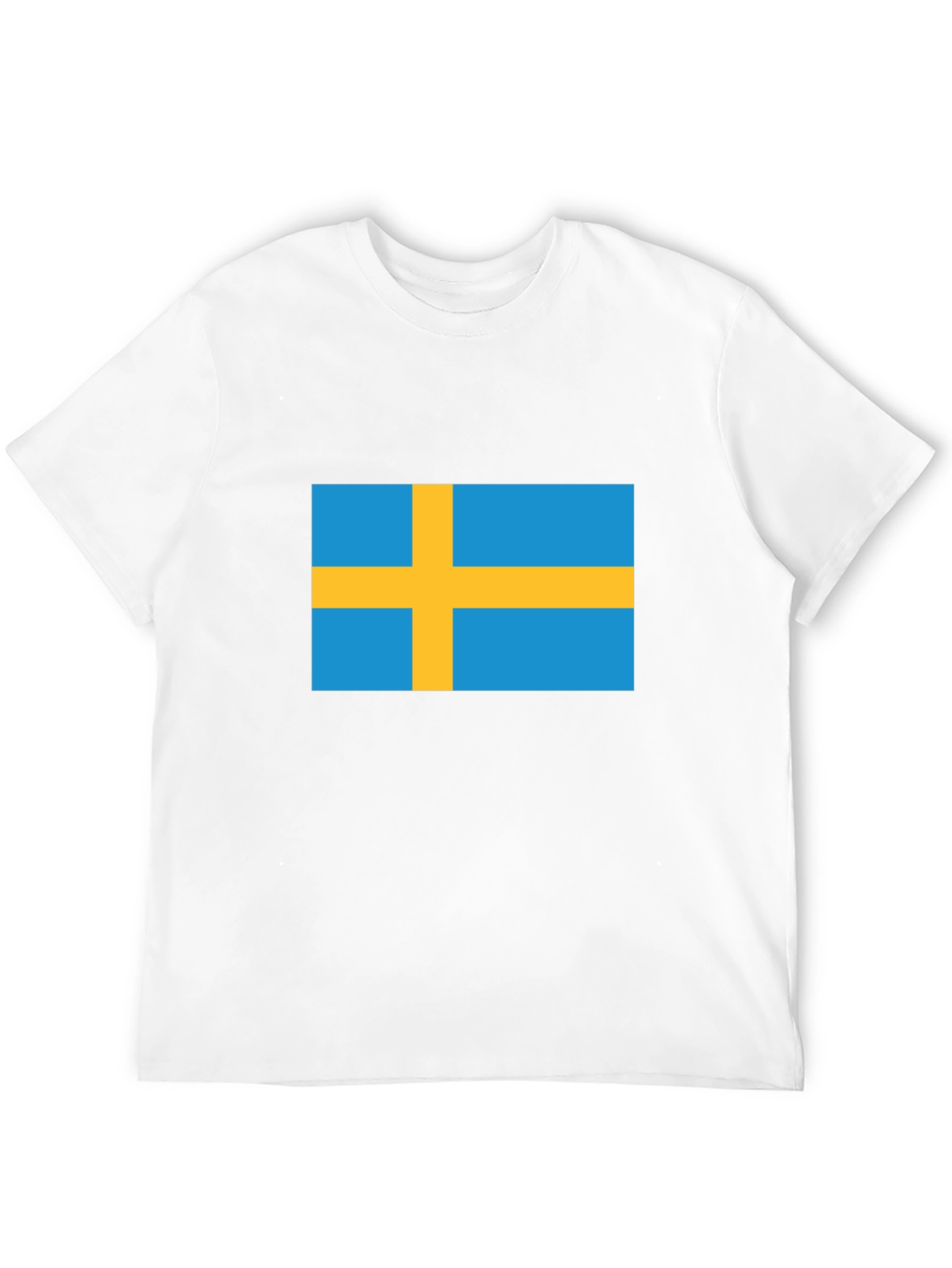 Swedish Flag T-Shirt - Black Crew Neck Tee