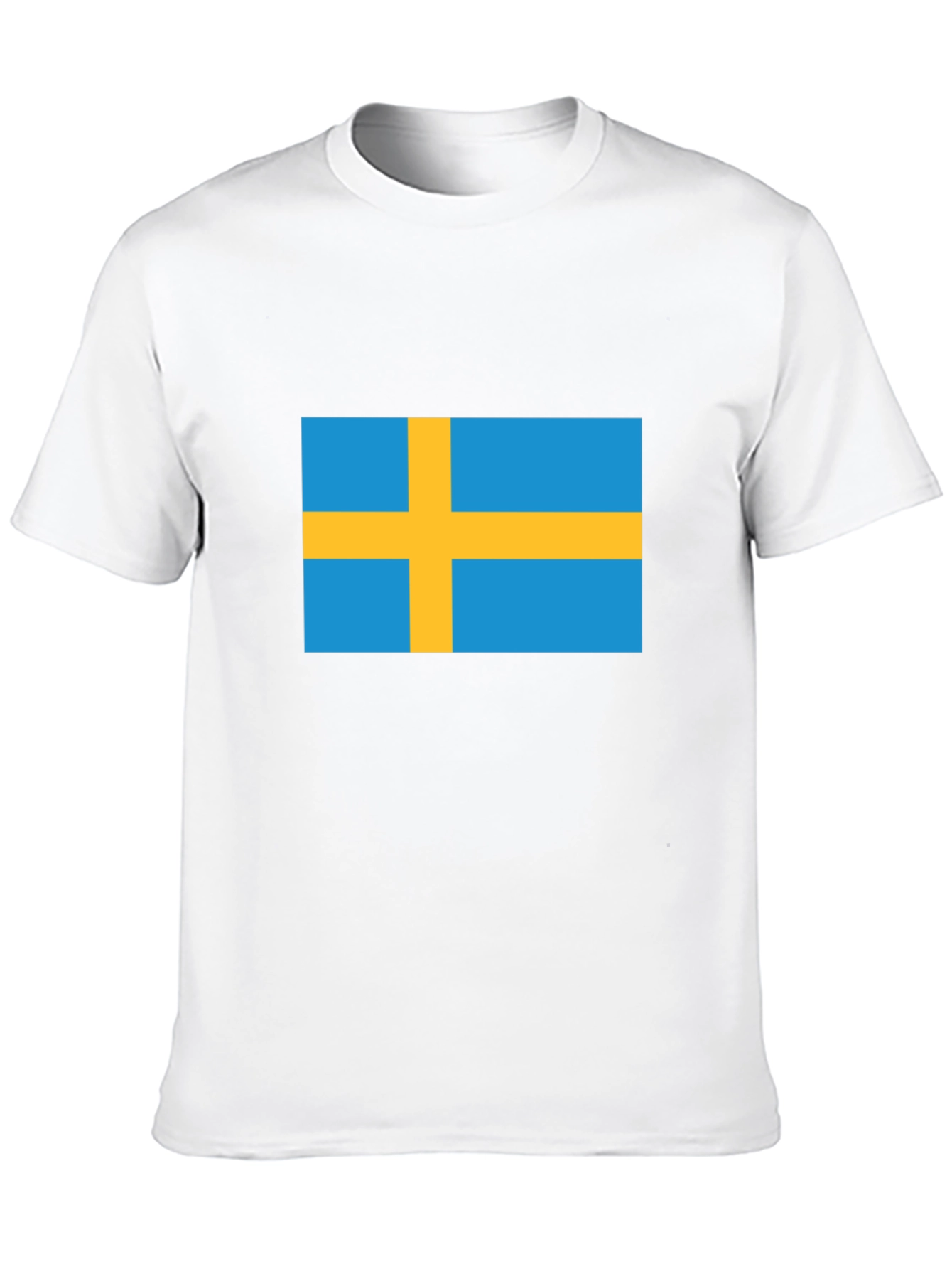 Swedish Flag T-Shirt - Black Crew Neck Tee