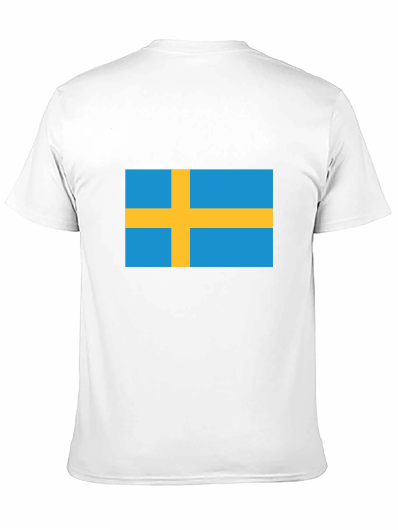Swedish Flag T-Shirt - Black Crew Neck Tee