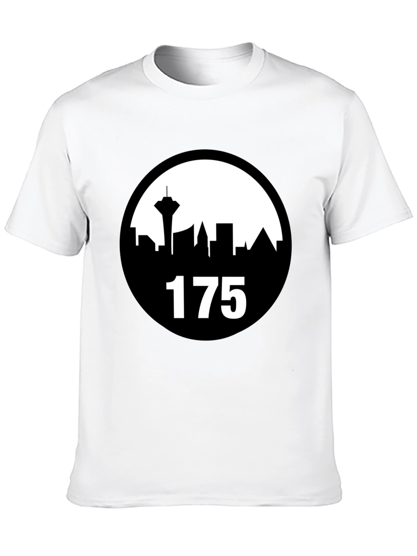 Black T-Shirt with Unique Skyline Graphic