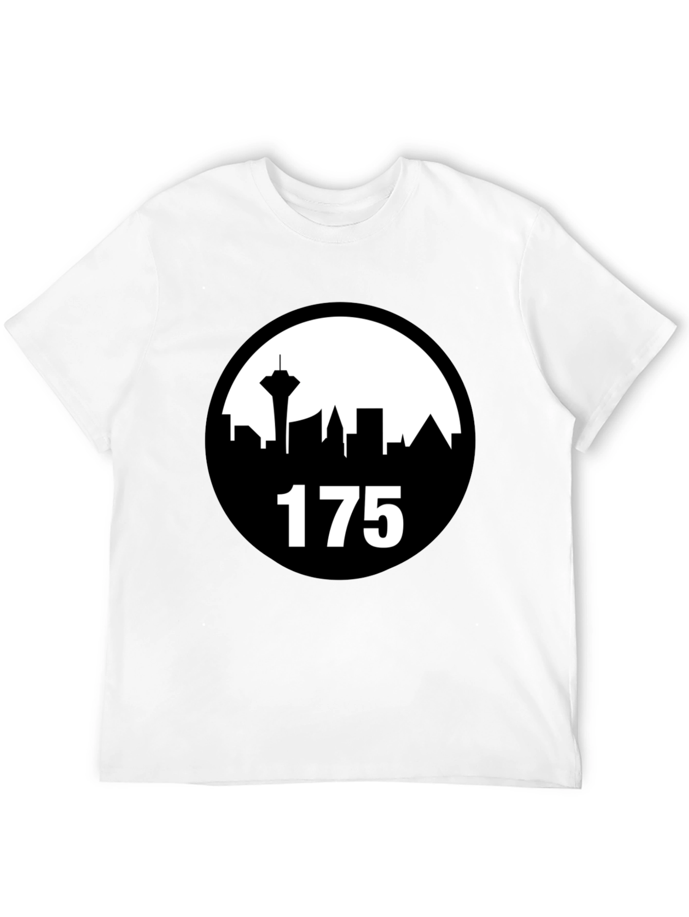 Black T-Shirt with Unique Skyline Graphic