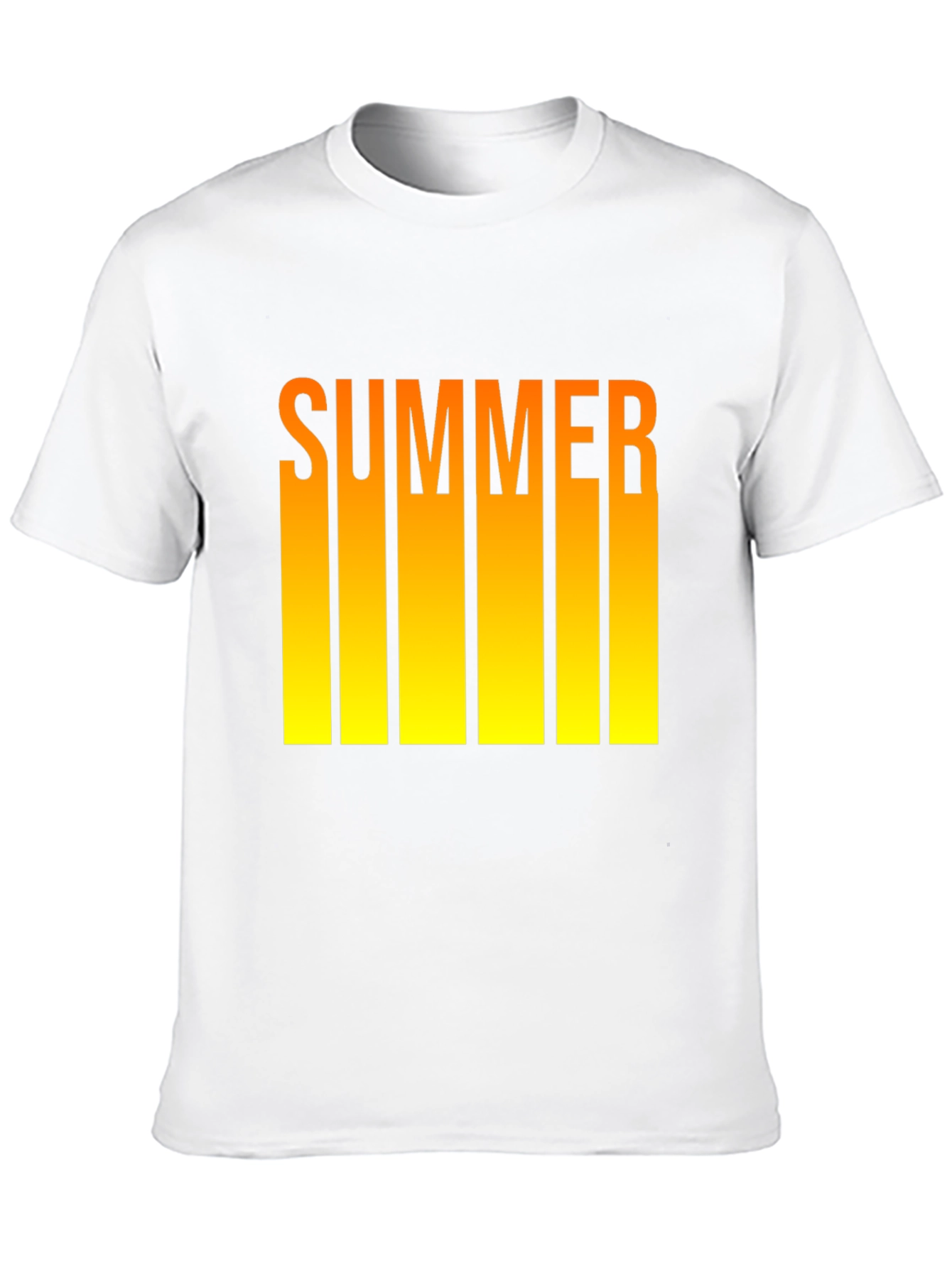 Summer T-Shirt - Black Tee with Yellow Ombre Text